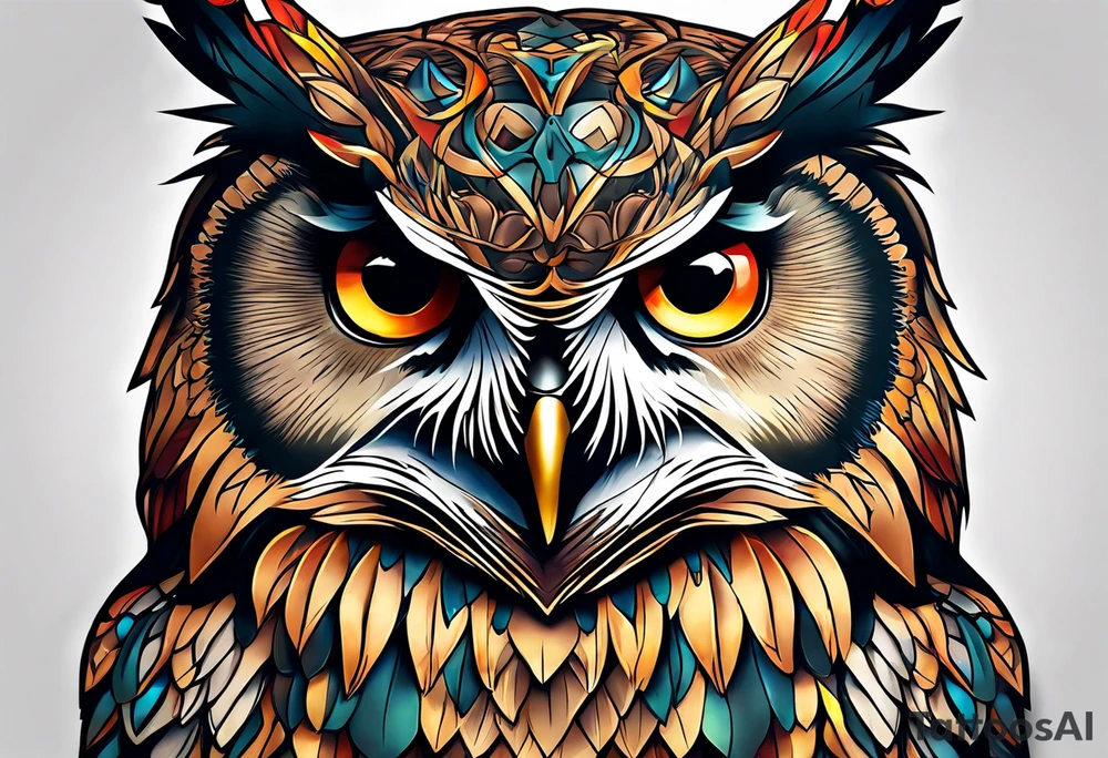 king owl tattoo idea