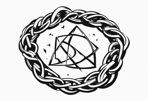 Broken chains tattoo idea