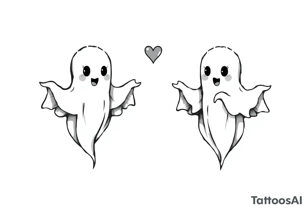 matching ghost tattoos tattoo idea