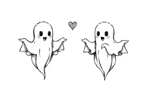 matching ghost tattoos tattoo idea