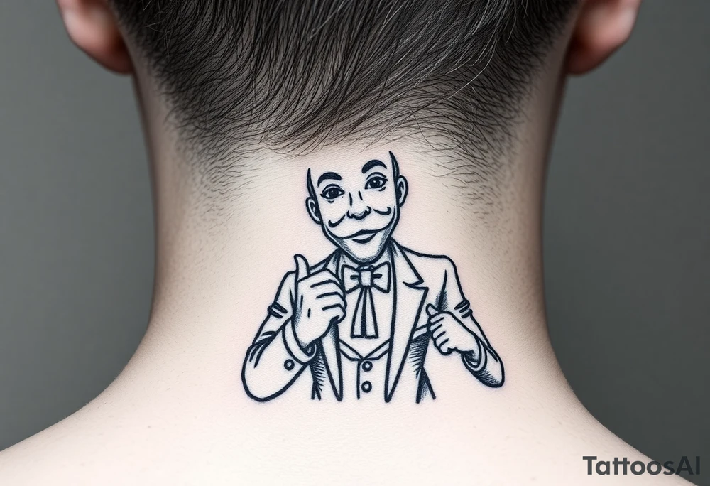Monopoly man getting money hustle aura tattoo idea