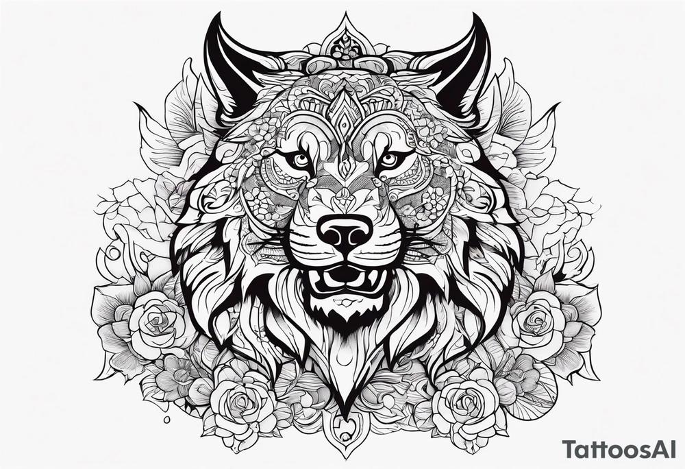 Hundepfoten mit Verzierungen tattoo idea