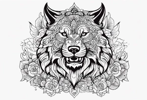 Hundepfoten mit Verzierungen tattoo idea