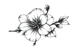 Cherry blossom with round petals tattoo idea