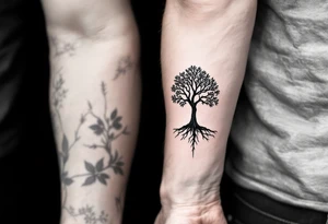 tree of life tattoo that spans across forearm tattoo idea