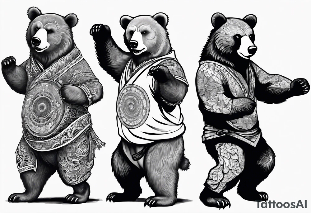 Dancing bear tattoo idea