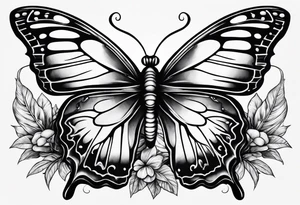 Death butterfly drugs mushrooms tattoo idea