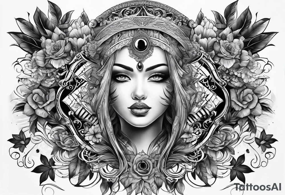 optical illusion tattoo idea