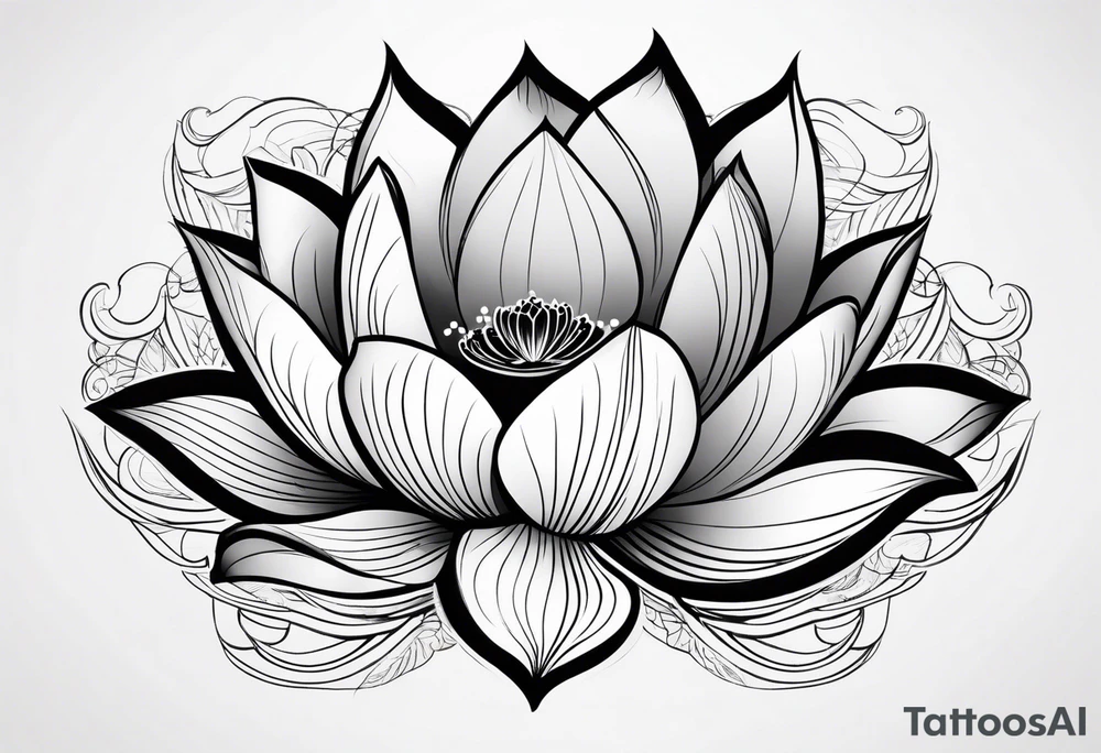 simple lotus flower tattoo idea