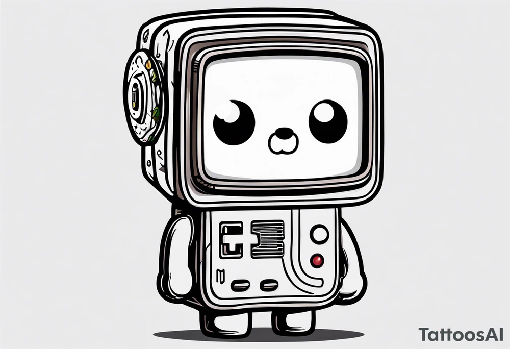 BMO from adventure time with a halo tattoo idea