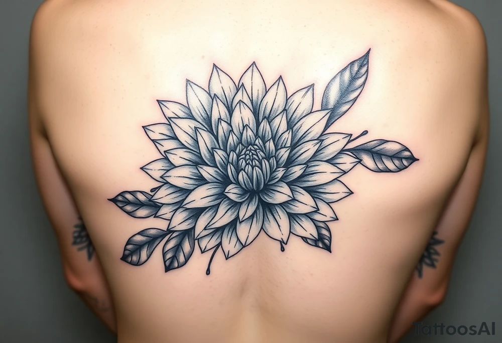 Beautiful Chrysanthemum flower tattoo idea