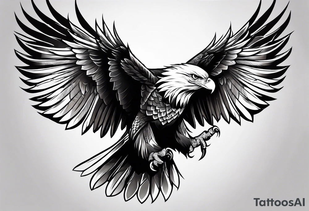 forearm tattoo
eagle just one wing tattoo idea