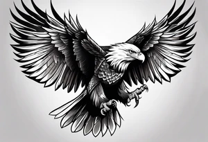 forearm tattoo
eagle just one wing tattoo idea