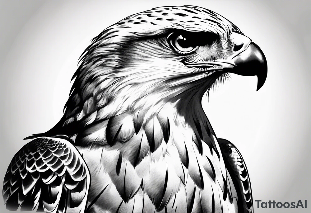 Hawk tatto for hand tattoo idea