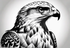 Hawk tatto for hand tattoo idea