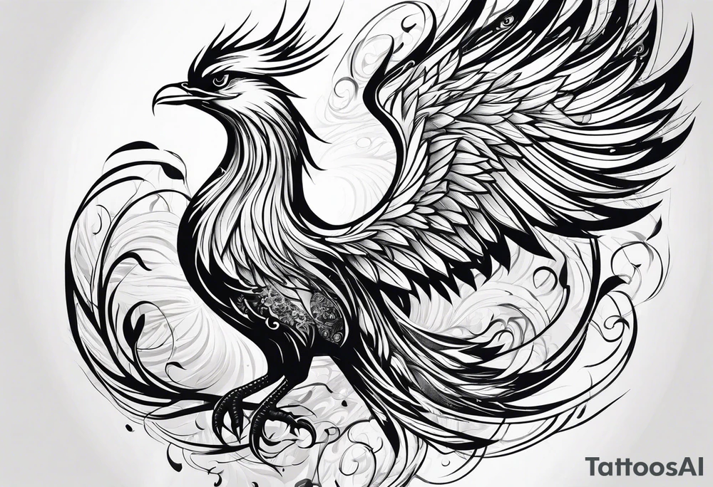 a phoenix symbolizing rebirth tattoo idea