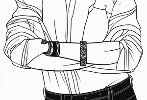 LINES FROM SHOULDERS TO WRISTS tattoo idea