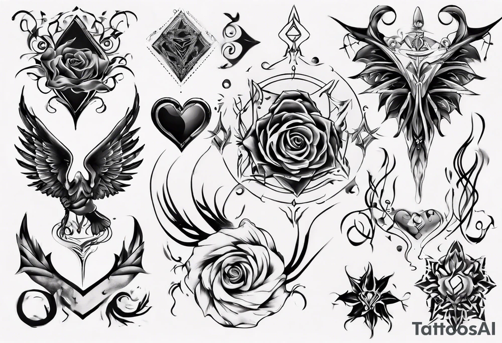 stylized "amor fati" tattoo idea