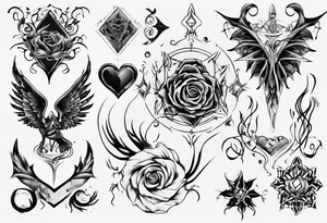 stylized "amor fati" tattoo idea