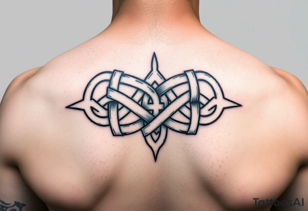 an irish inspired celtic knot piece tattoo idea