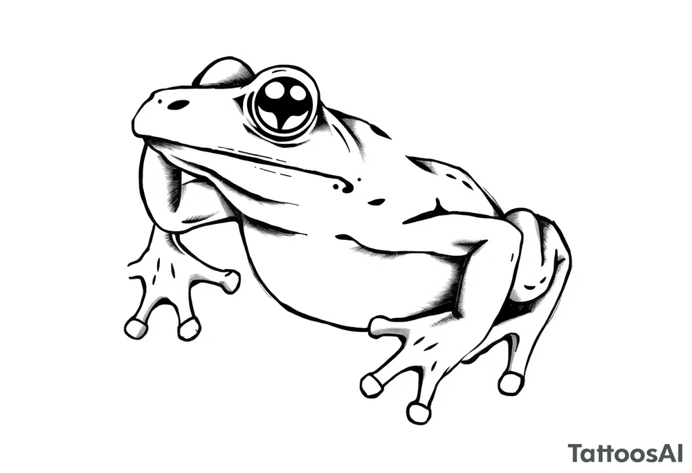 fighting frog tattoo idea