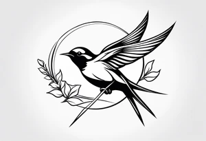 Beautiful Swallow Bird tattoo idea