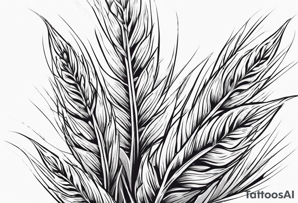 wheat spike tattoo idea