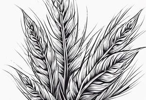 wheat spike tattoo idea