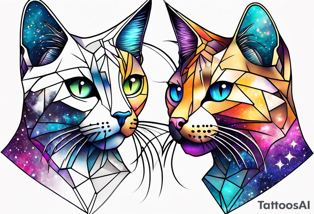 cosmic cat tattoo idea