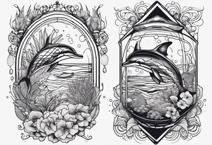 Father daughter matching. Water related. Marine life tattoo idea