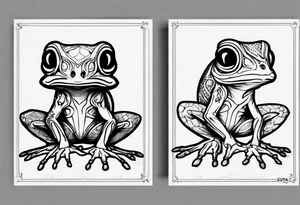 cybersigilism common coqui sitting on flor de maga tattoo idea