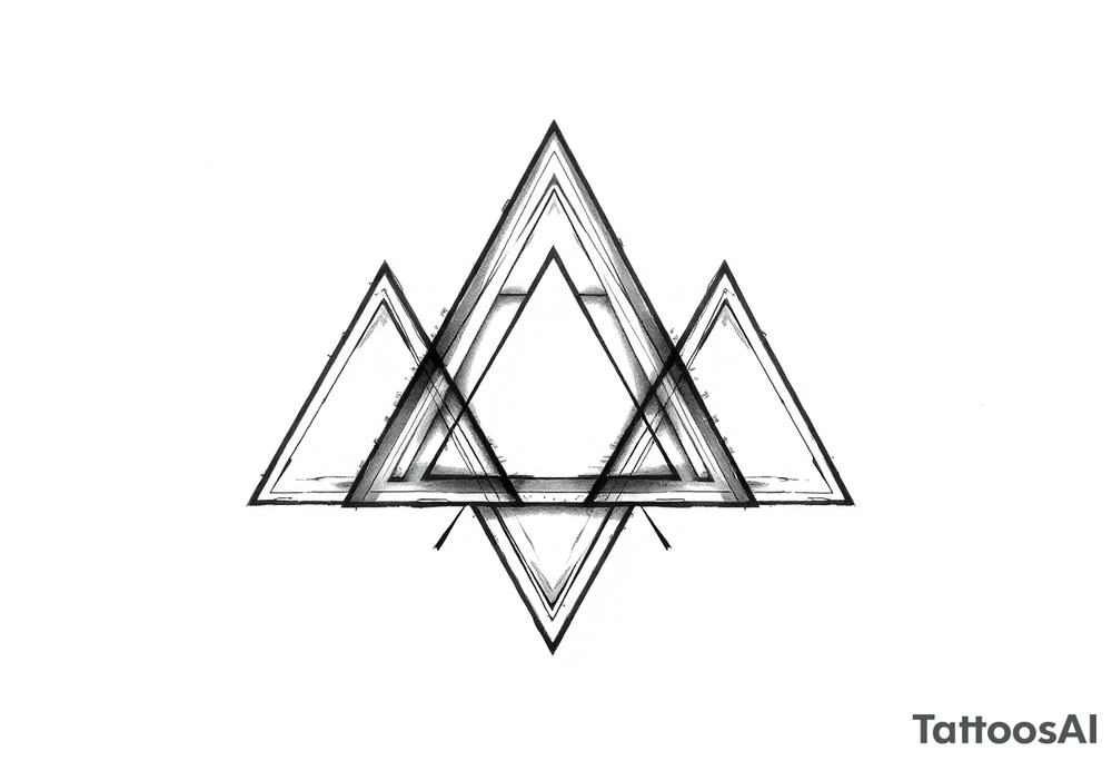 I want triangle. Spirit mind and body. Three triangles tattoo idea