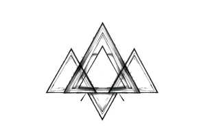 I want triangle. Spirit mind and body. Three triangles tattoo idea