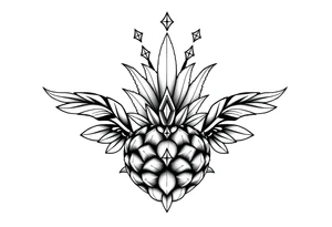 Majestic, crown pineapple vagina,anus ,diamonds tattoo idea