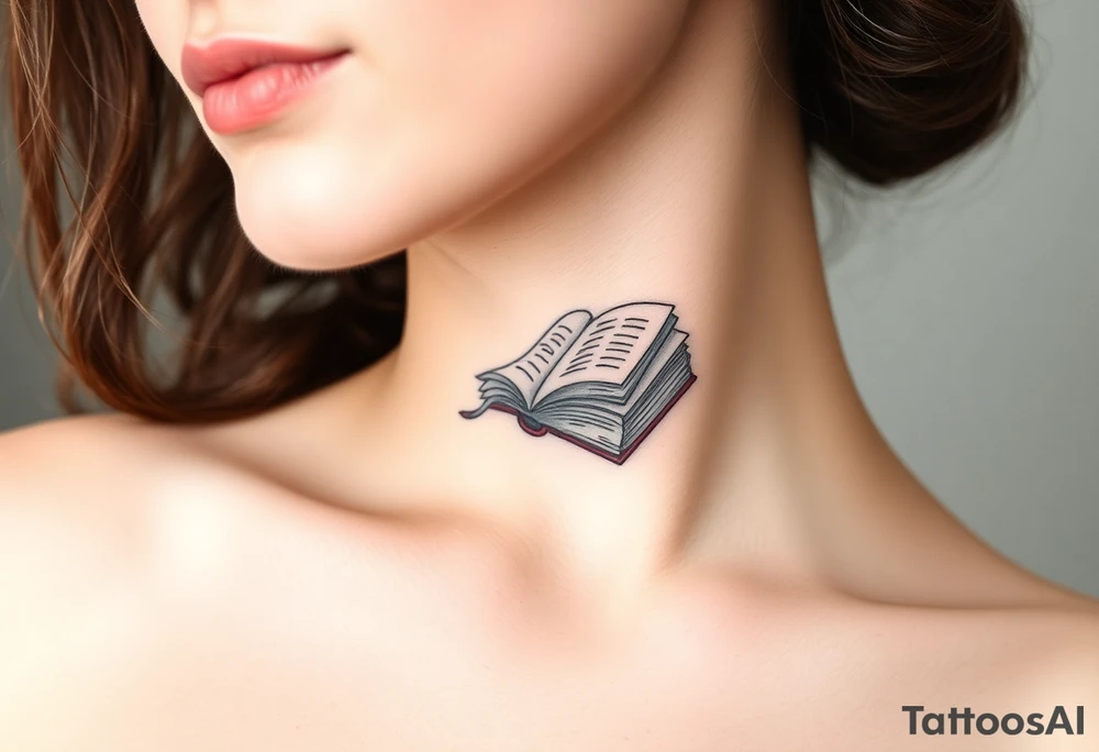 A book related tattoo for a fantasy reader tattoo idea