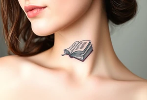 A book related tattoo for a fantasy reader tattoo idea