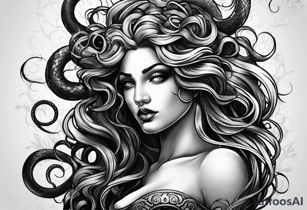 Dark, evil, medusa tattoo idea