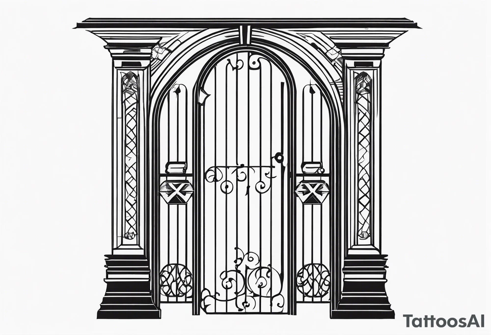 gate vector tattoo idea