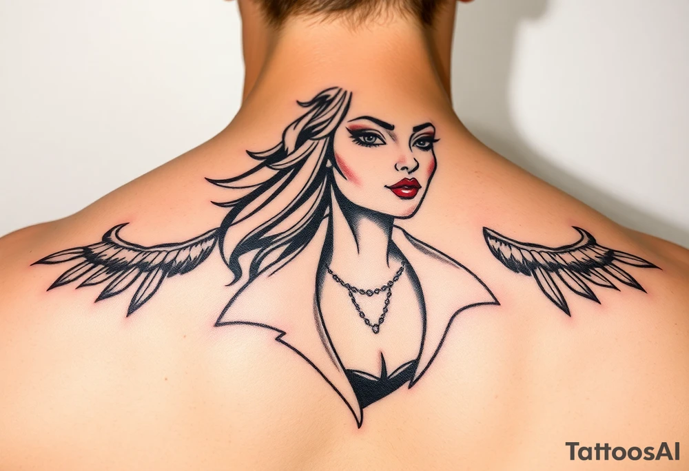 gangster girl vibe tattoo idea