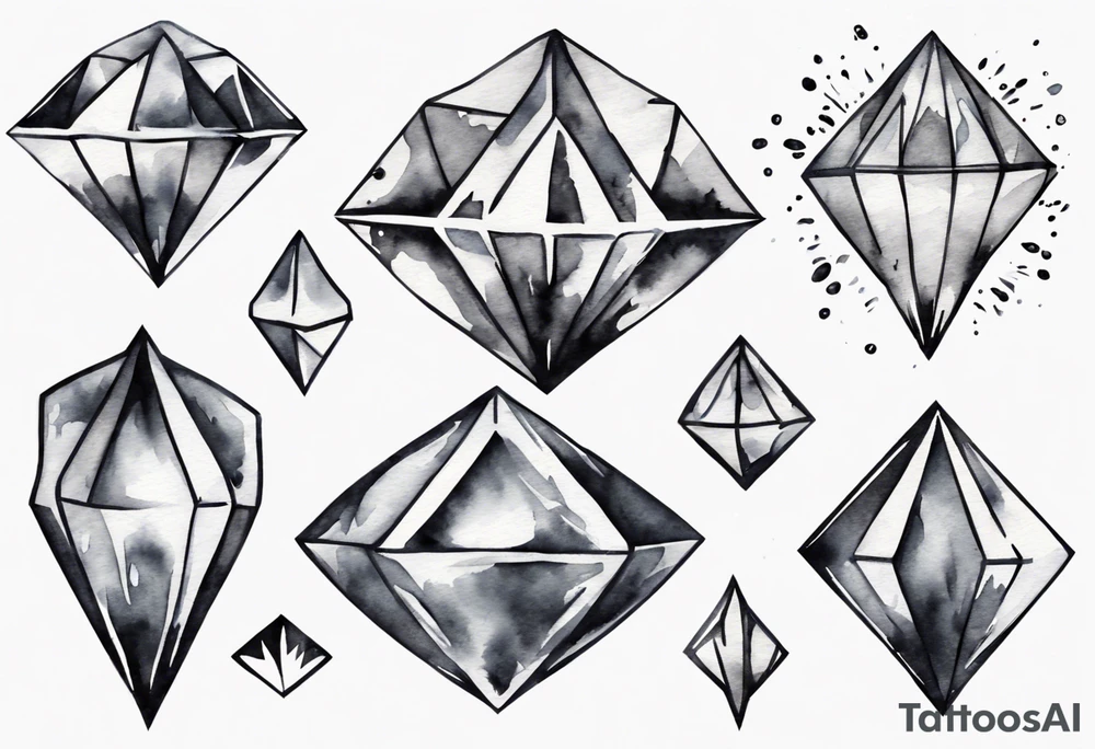 water diamond tattoo idea