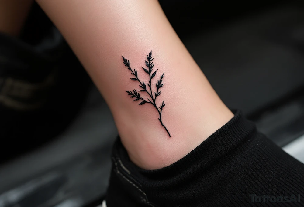 desgin minimal vertical delicate tatoo on ankle for a girl called spring. it should be vertica. give me pics tattoo idea