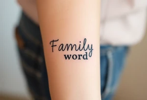 Family  word tattoo idea