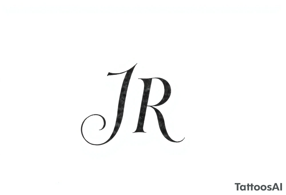 Letters J and R tattoo idea