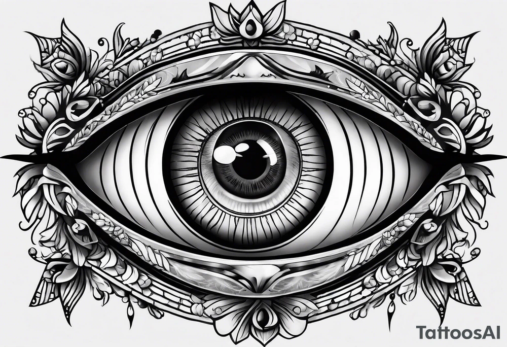 Occult eye tattoo idea