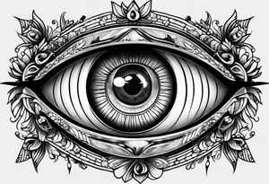 Occult eye tattoo idea