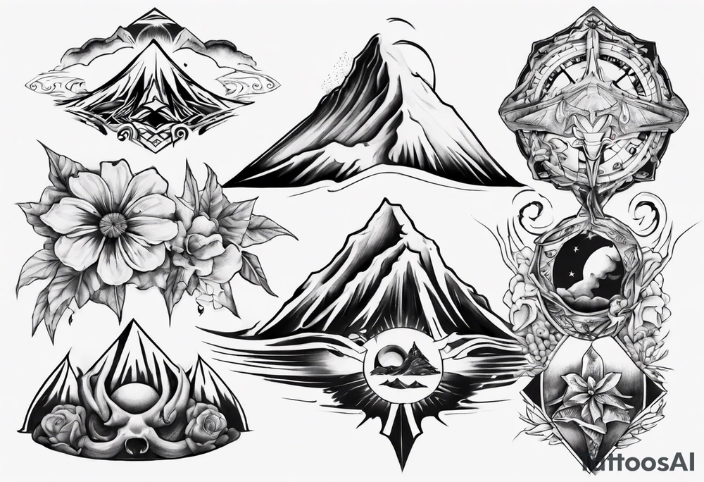 mt taranaki tattoo idea