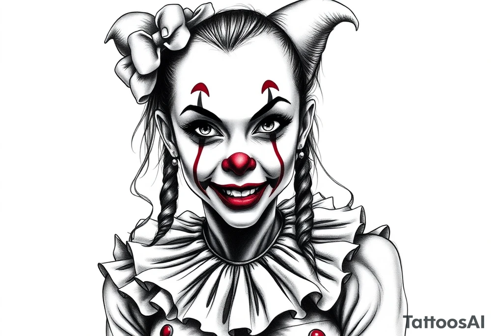 Clown Girl tattoo idea