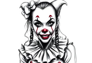 Clown Girl tattoo idea