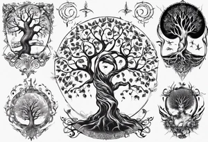 Tree of life with children namnes tattoo idea