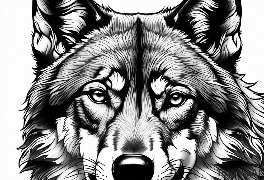 Eyes of a wolf tattoo idea